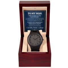To My Man Inspiration Wooden Watch
