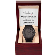 You Are My Life Wooden Watch