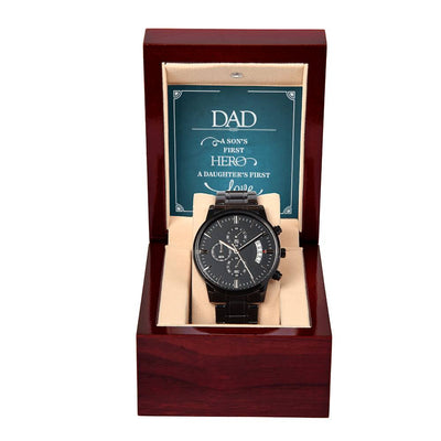 A Son's First Hero Black Chronograph Watch