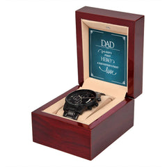 A Son's First Hero Black Chronograph Watch