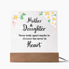 To My Daughter Distance Acrylic Square Plaque