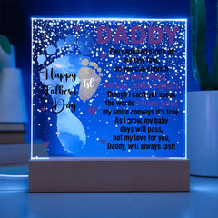 When I Was Small and Sweet Acrylic Square Plaque