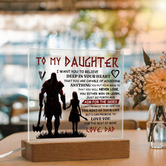 To My Daughter Skies Acrylic Square Plaque