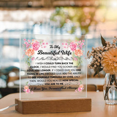 To My Beautiful Wife Acrylic Square Plaque