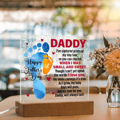 When I Was Small and Sweet Acrylic Square Plaque
