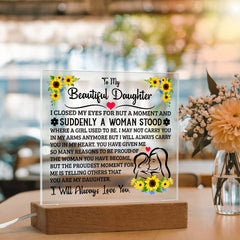 To My Daughter Acrylic Square Plaque
