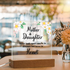 To My Daughter Distance Acrylic Square Plaque
