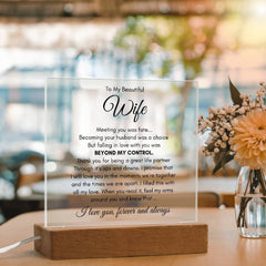 To My Wife Fate Acrylic Square Plaque
