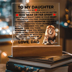 To My Daughter Braver Acrylic Square Plaque