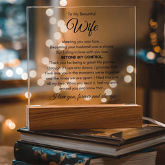 To My Wife Fate Acrylic Square Plaque