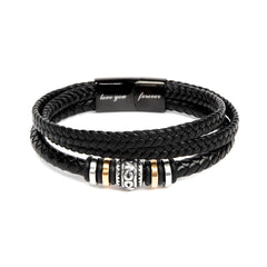 Your Smile Mens Leather Bracelet