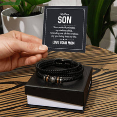 Your Smile Mens Leather Bracelet