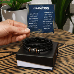 Never Forget Love You Forever Bracelet for Grandson