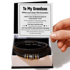 Love You Forever Believe Deep Bracelet for Grandson