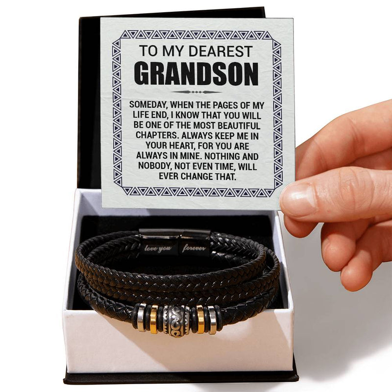 Pages of My Life Love You Forever Bracelet for Grandson