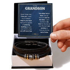 Never Forget Love You Forever Bracelet for Grandson