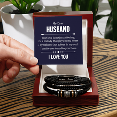 Your Love Is Not Just a Feeling Mens Leather Bracelet