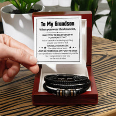 Love You Forever Believe Deep Bracelet for Grandson