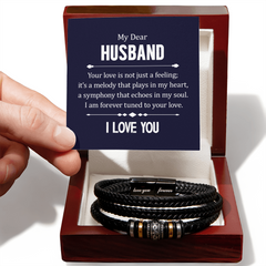 Your Love Is Not Just a Feeling Mens Leather Bracelet