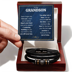 Never Forget Love You Forever Bracelet for Grandson