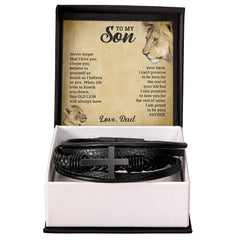 To My Son Cross Bracelet