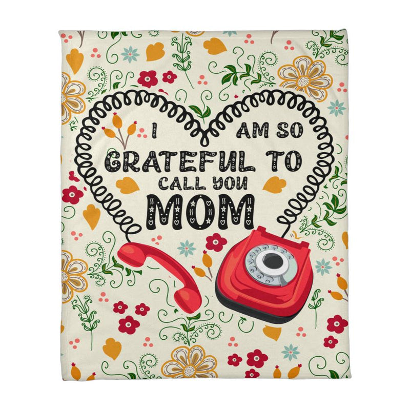 I Am So Grateful Coral Fleece Blanket