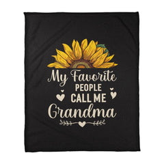My Favorite People Call Me Grandma Coral Fleece Blanket