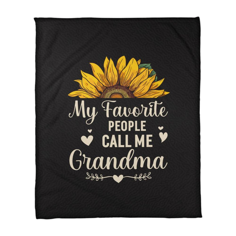 My Favorite People Call Me Grandma Coral Fleece Blanket