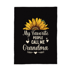 My Favorite People Call Me Grandma Coral Fleece Blanket