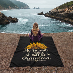 My Favorite People Call Me Grandma Coral Fleece Blanket