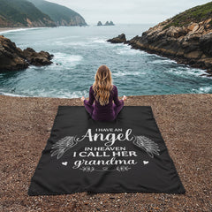 I Have an Angel in Heaven Grandma Fleece Blanket
