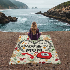 I Am So Grateful Coral Fleece Blanket