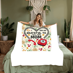 I Am So Grateful Coral Fleece Blanket