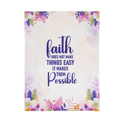 Faith Does Not Make Things Easy Fleece Blanket