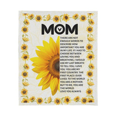 Dear Mom There Aren't Enough Words Jersey Fleece Blanket