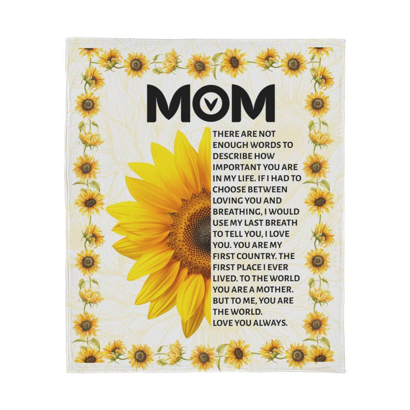 Dear Mom There Aren't Enough Words Jersey Fleece Blanket