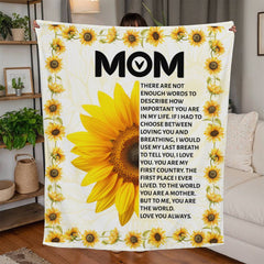 Dear Mom There Aren't Enough Words Jersey Fleece Blanket