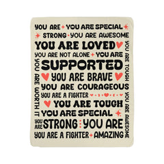 To My Daughter Braver From Mom Sherpa Fleece Blanket