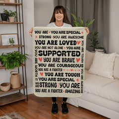 To My Daughter Braver From Mom Sherpa Fleece Blanket