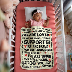 To My Daughter Braver From Mom Sherpa Fleece Blanket