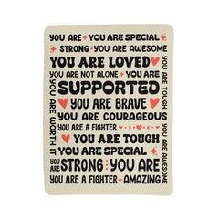 To My Daughter Braver From Mom Sherpa Fleece Blanket