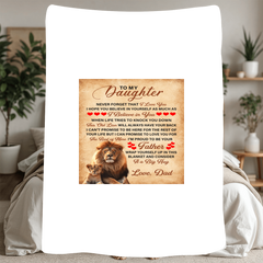 To My Daughter This Old Lion Sherpa Fleece Blanket