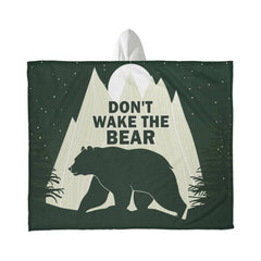Don't Wake the Bear Hooded Sherpa Blanket
