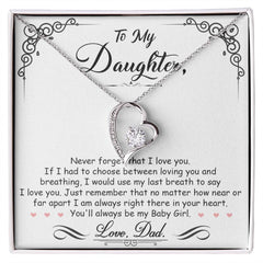 My Baby Girl Forever Love Heart Necklace