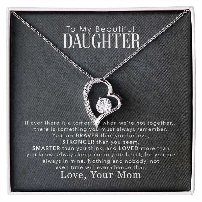 My Beautiful Daughter Forever Love Heart Necklace