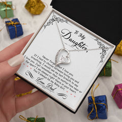My Baby Girl Forever Love Heart Necklace