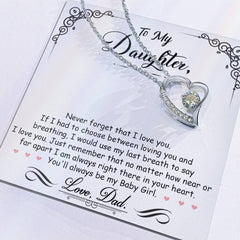 My Baby Girl Forever Love Heart Necklace
