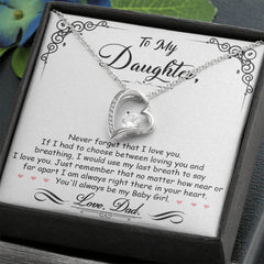 My Baby Girl Forever Love Heart Necklace