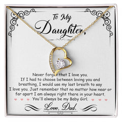 My Baby Girl Forever Love Heart Necklace