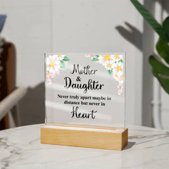 To My Daughter Distance Acrylic Square Plaque